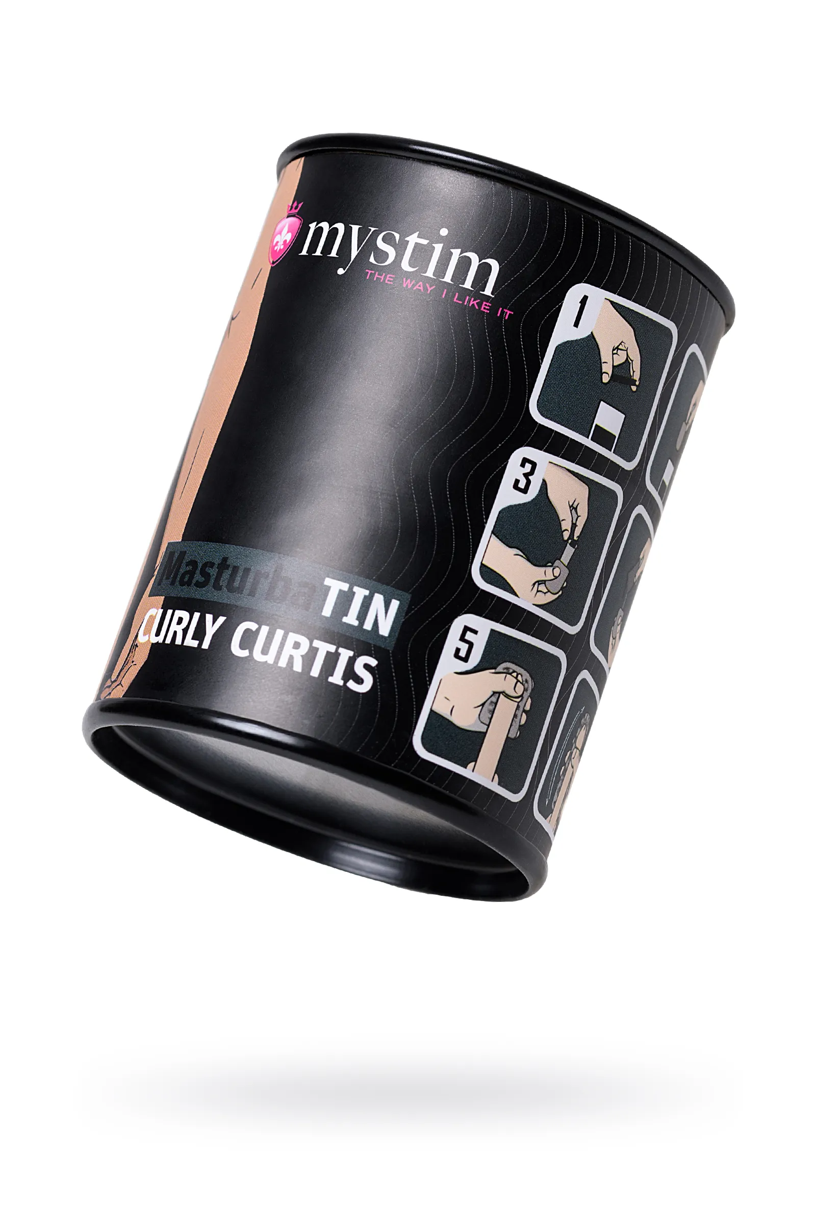 Яйцо-мастурбатор Mystim Masturbatin Curly Curtis , белый, 4.5 см