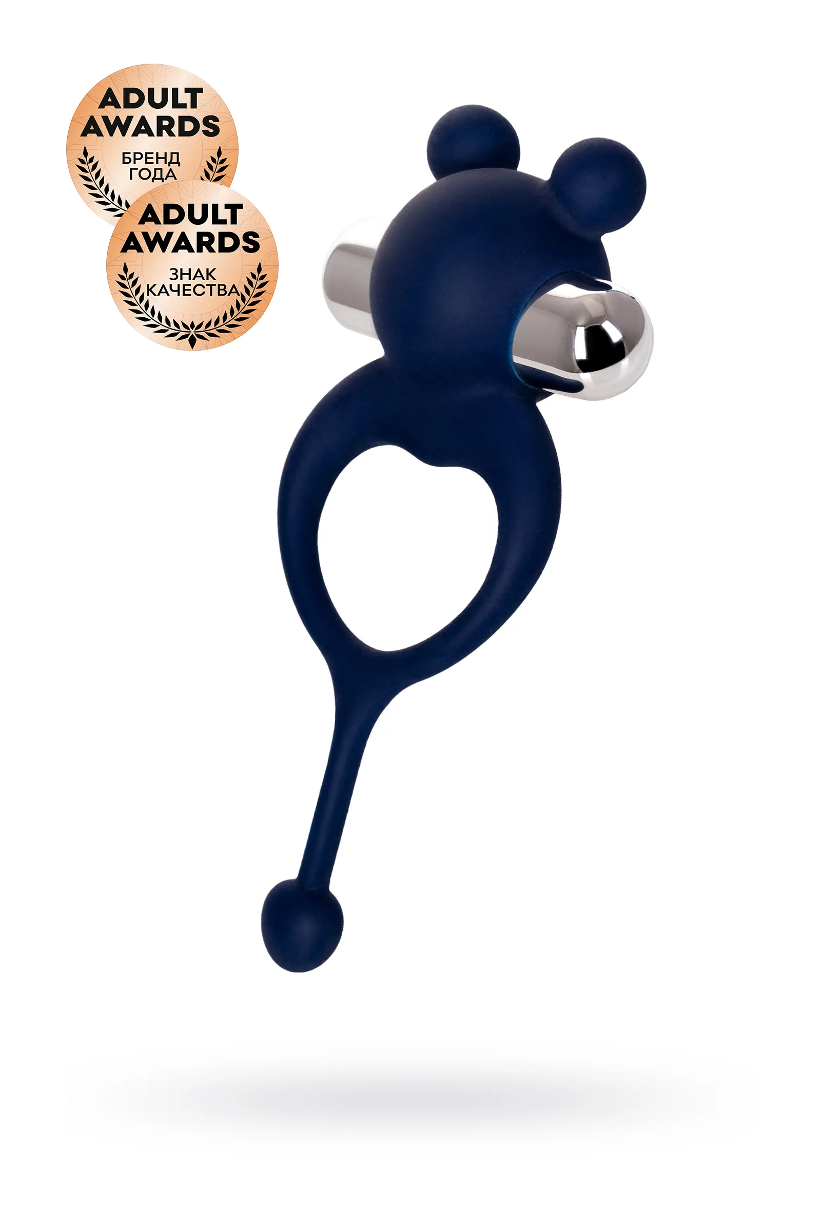 Виброкольцо с хвостиком  JOS MICKEY, синий, 12,5 см